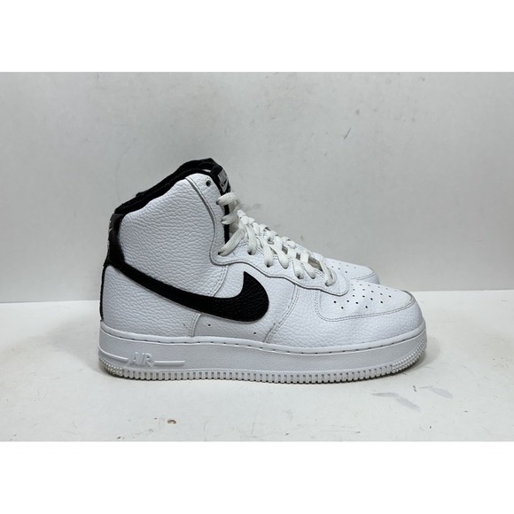Nike Air Force One High \'07 White Black Leather Men\'s Size 8.5 CT2303–100 main image 5